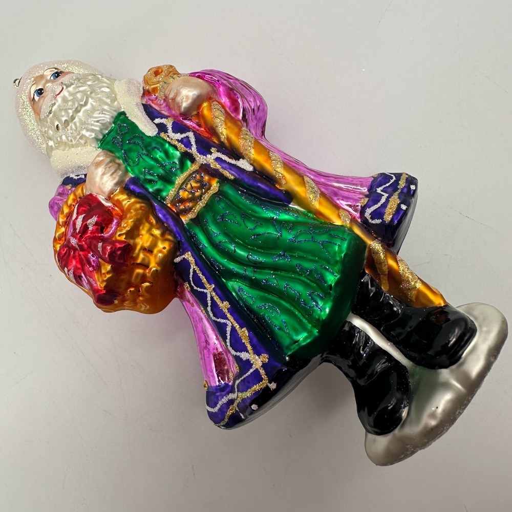 Christopher Radko "KRAKOW SANTA" Ornament # 99-086-0 7.5" tall Purple Coat